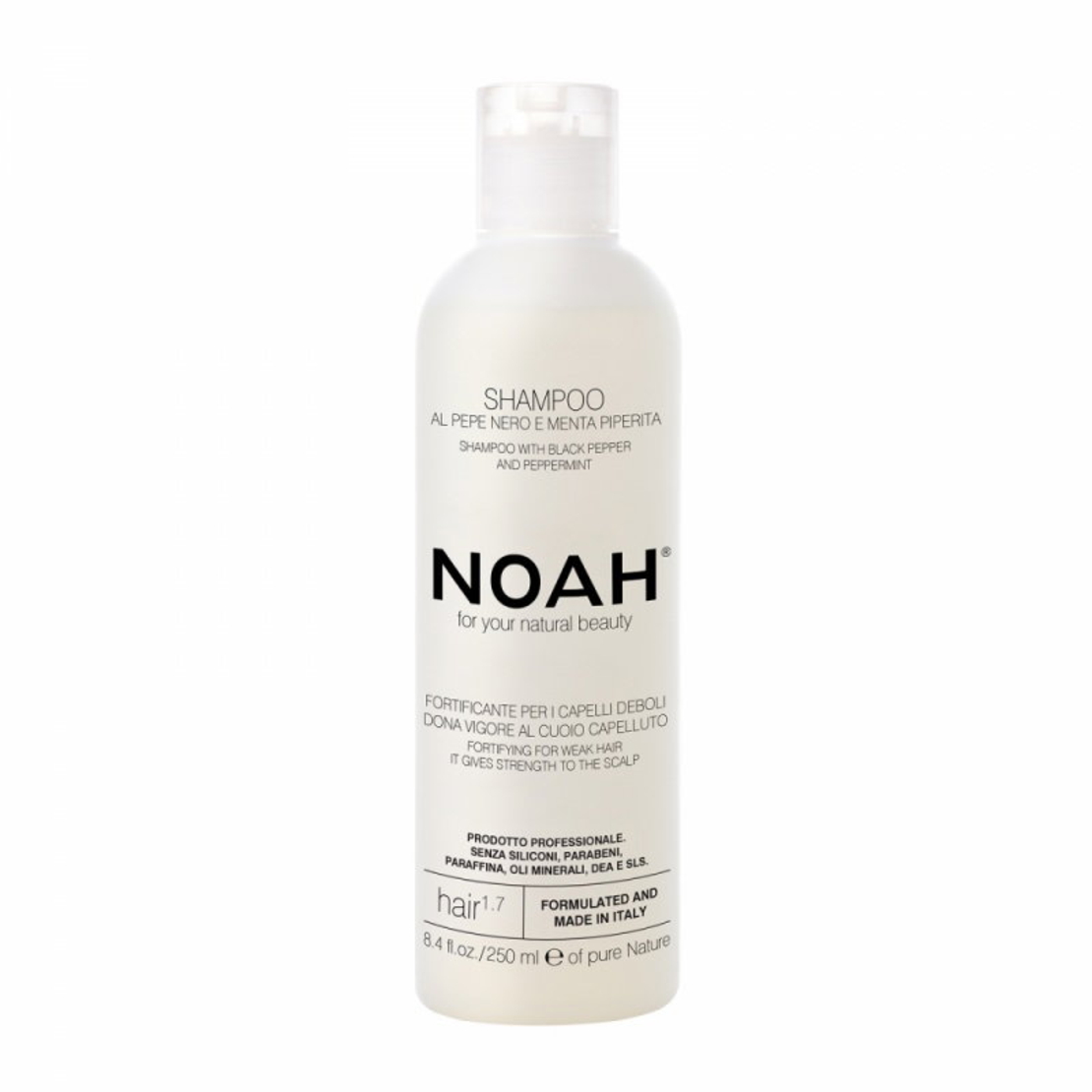 Noah, Natural, Black Pepper & Peppermint, Hair Shampoo, Fortifying, 250 ml