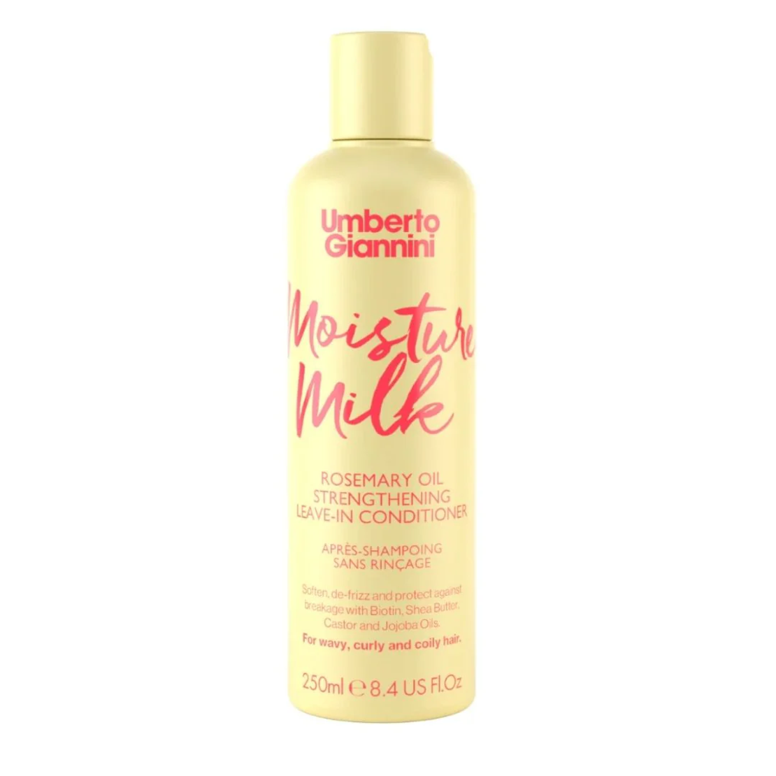 Umberto Giannini, Moisture Milk, Hair Leave-In Conditioner, Anti-Frizz & Curl Definition, 250 ml