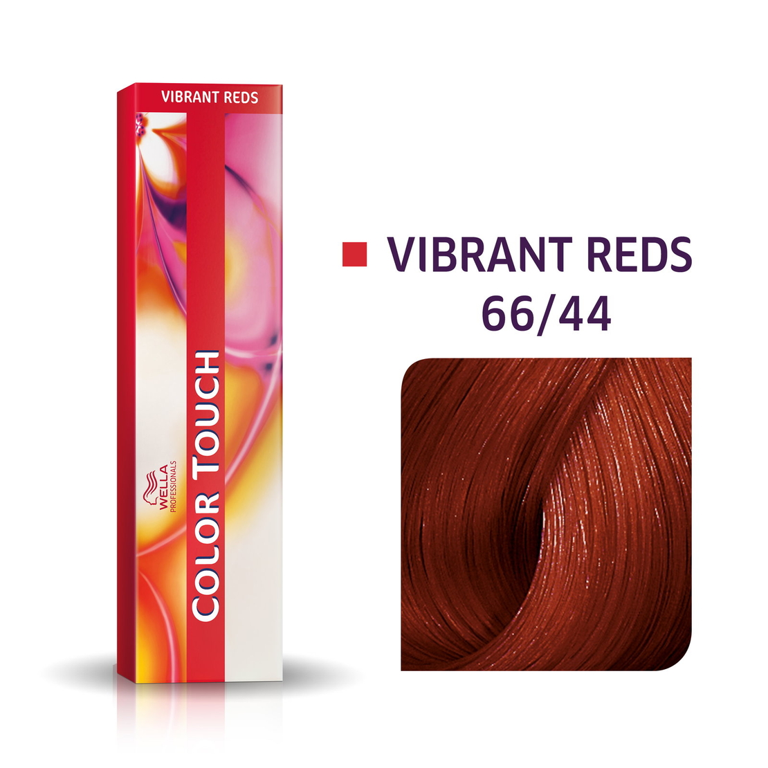 Wella Professionals, Color Touch, Ammonia-Free, Semi-Permanent Hair Dye, 66/44 Dark Blonde Intensive Red, 60 ml
