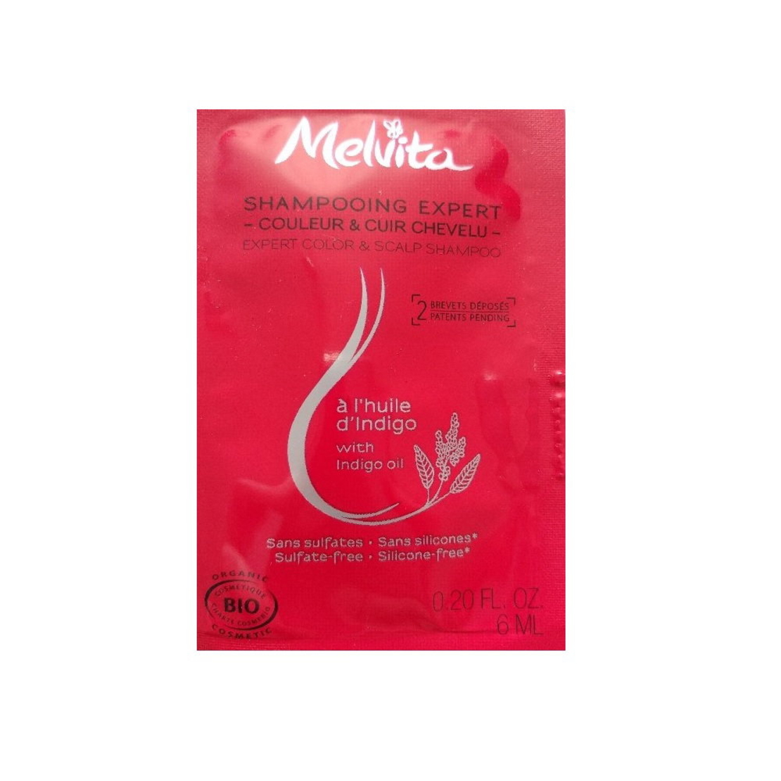 Melvita, Expert Color & Scalp , Organic, Hair Shampoo, For Strengthening, 6 ml *Sample