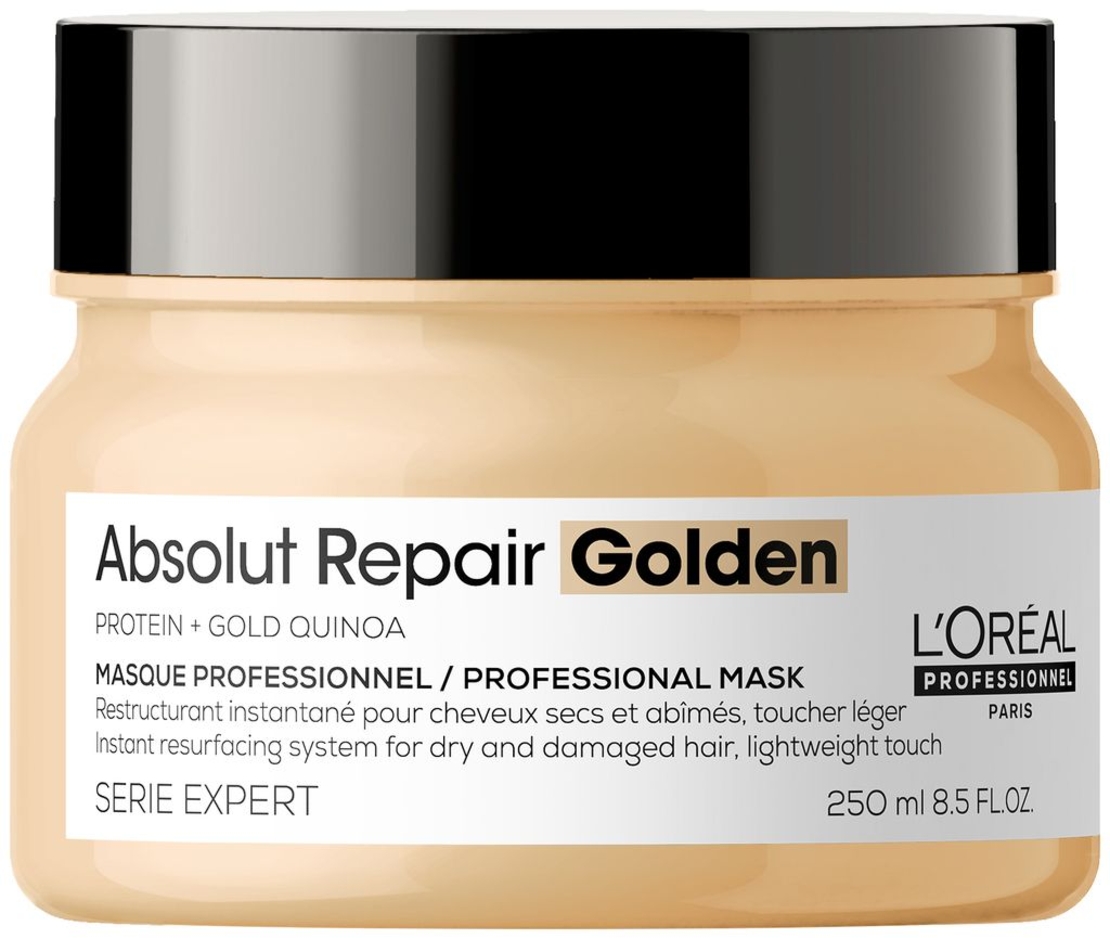 L'Oreal Professionnel, Serie Expert Absolut Repair Golden, Protein + Gold Quinoa, Hair Treatment Cream Mask, Instant Resurfacing, 250 ml