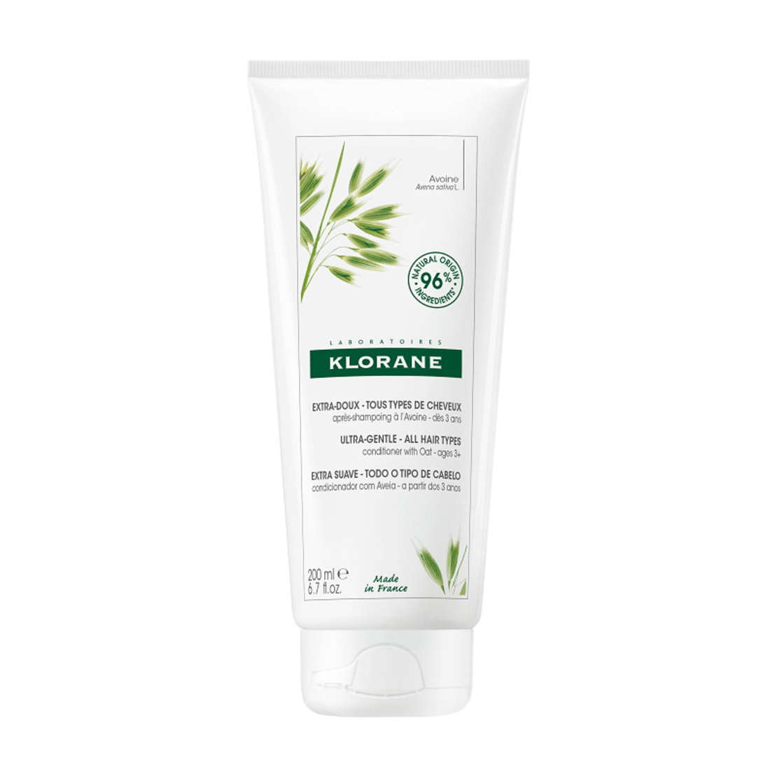 Klorane, Oat Milk, Oat, Hair Conditioner, Softens, 200 ml