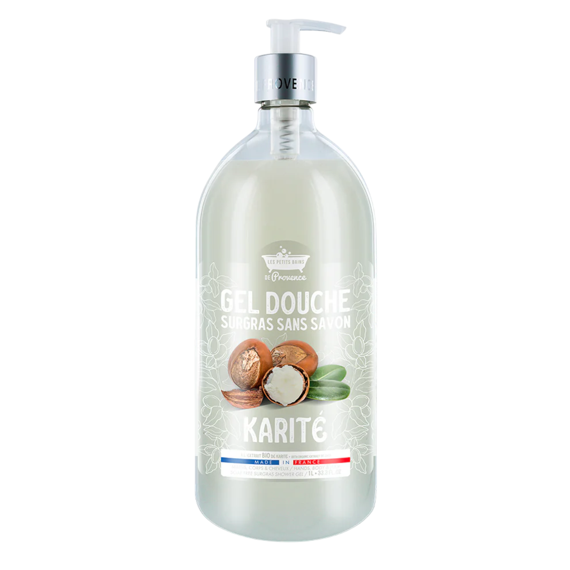 Les Petites Bains de Provence, Karite, Shower Gel, For Sensitive Skin, 1000 ml
