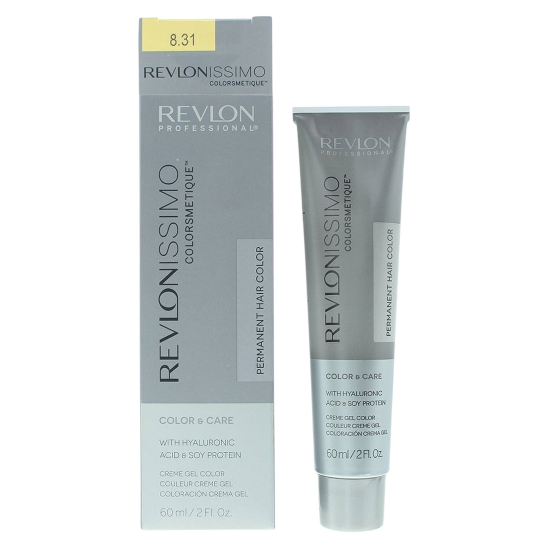 Revlon, Revlonissimo Colorsmetique, KER-HA Complex, Permanent Hair Dye, 8.31 Light Beige Blonde, 60 ml