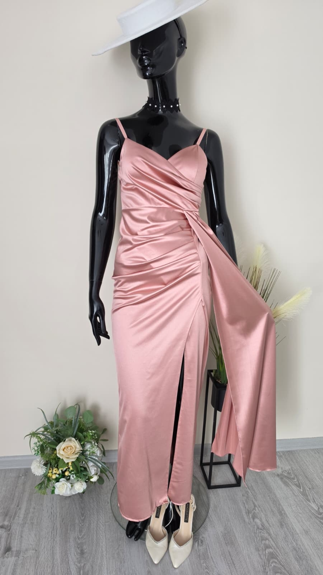 Rochie Lungă Amira-Roz Pudră