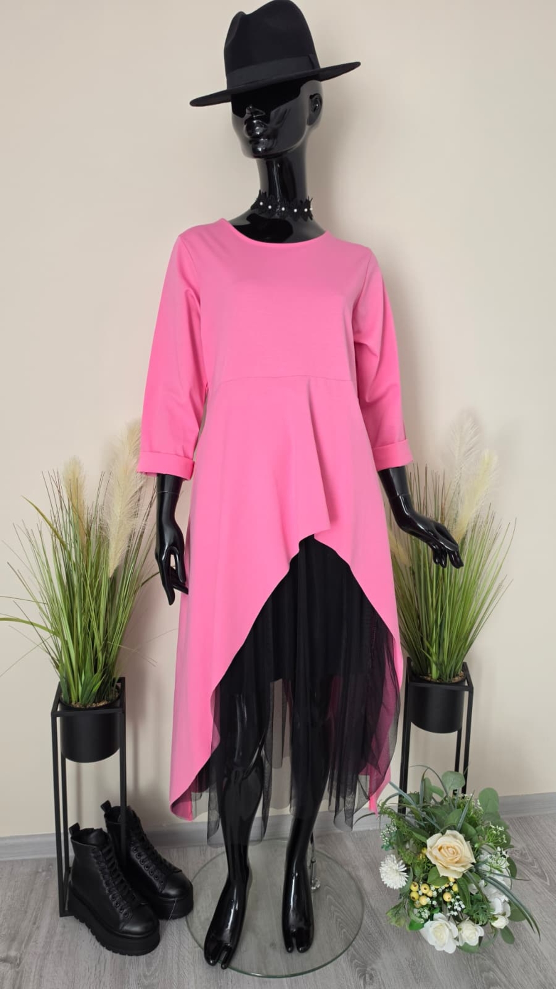 Rochie Asimetrică  Rebel-Roz