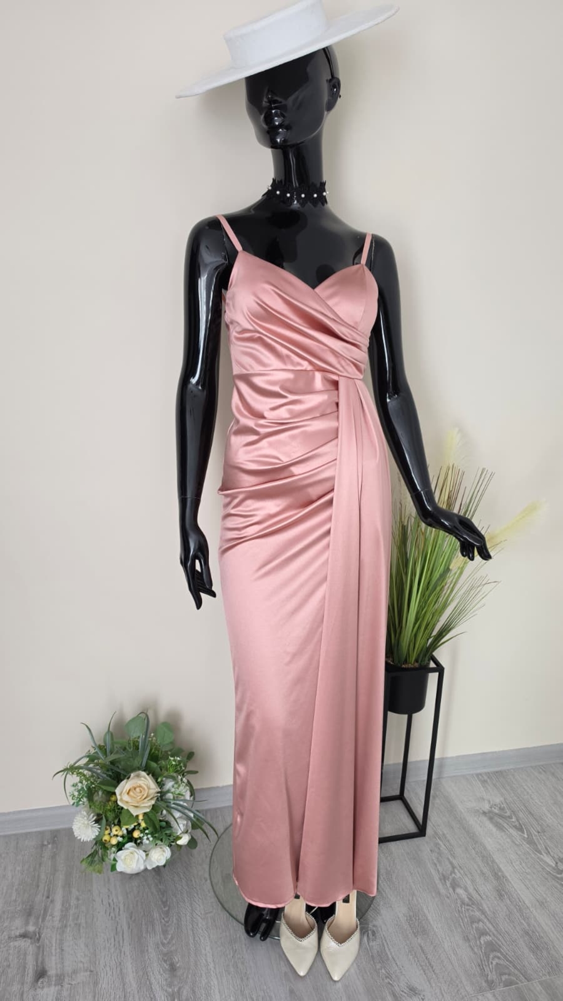 Rochie Lungă Amira-Roz Pudră