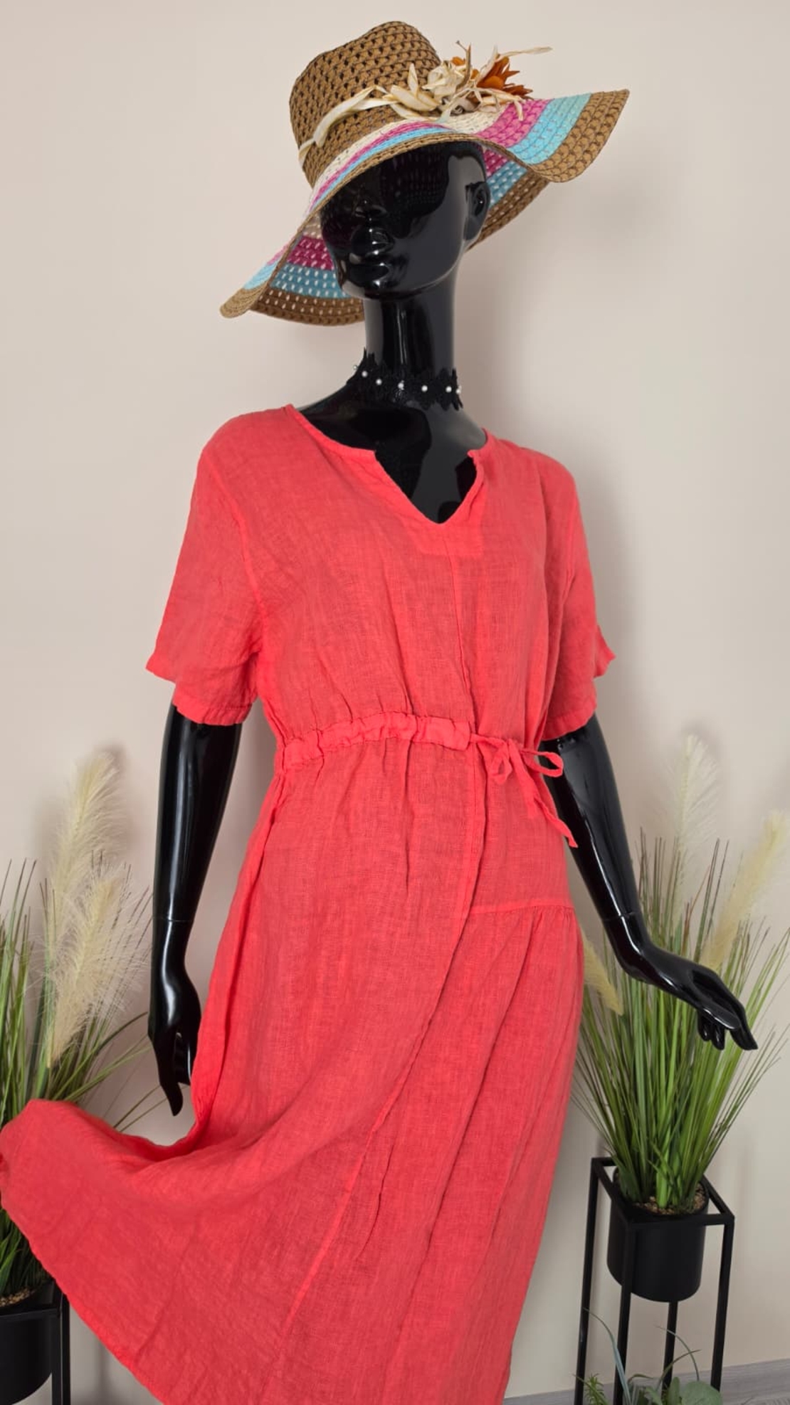 Rochie Midi Breeze-Coral