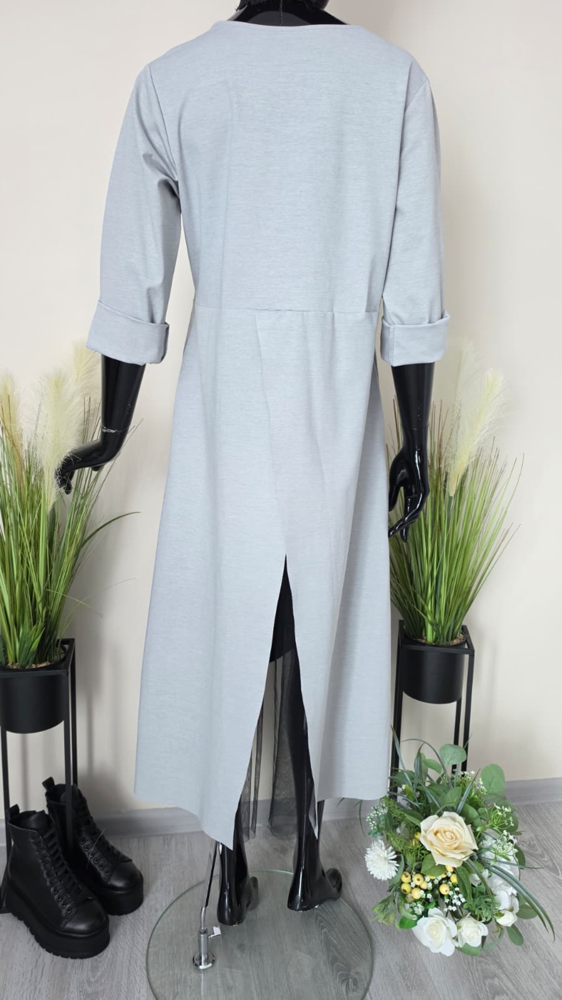 Rochie Asimetrică Rebel-Gri