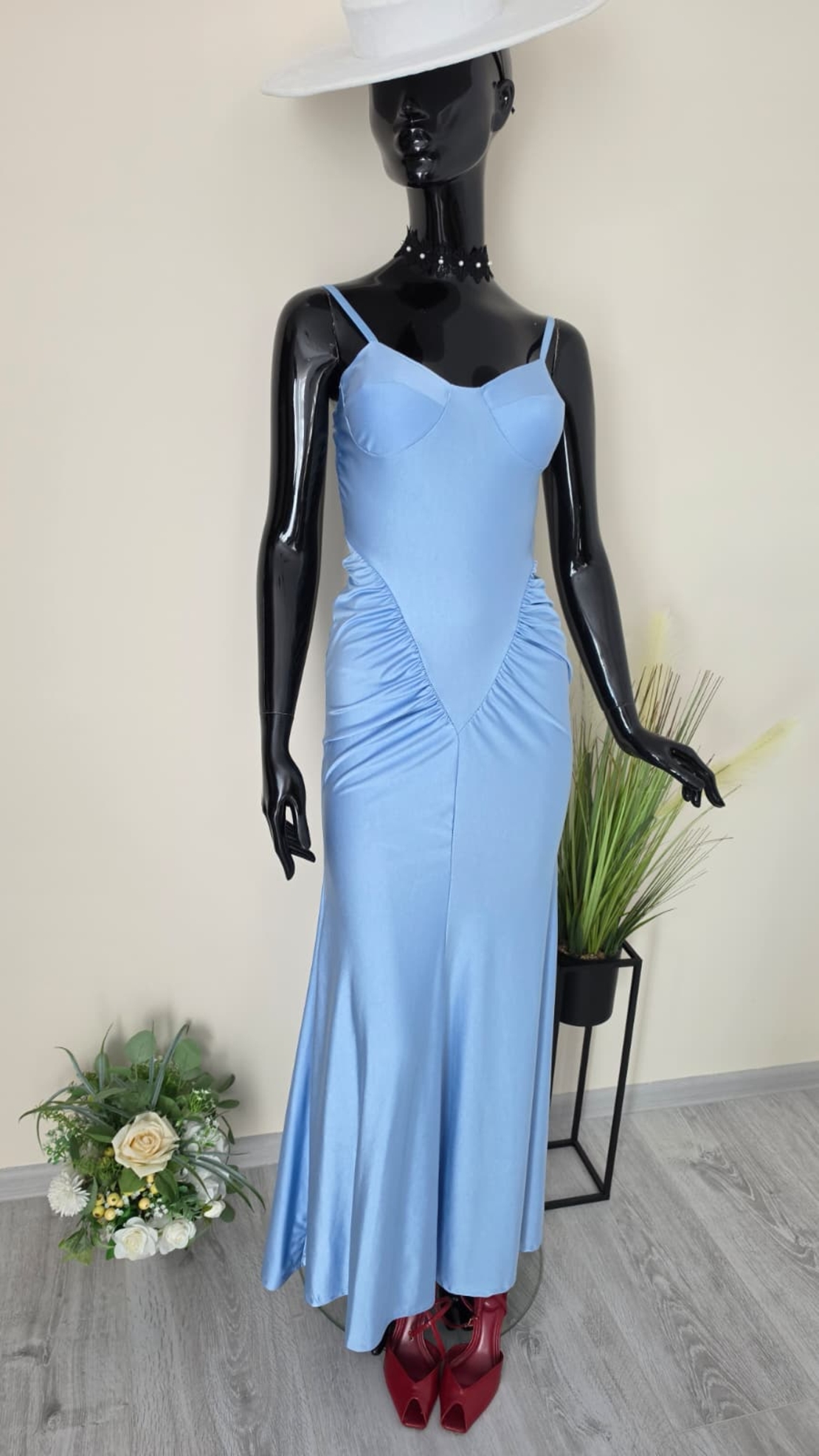 Rochie Maxi Elegantă Baby Blue