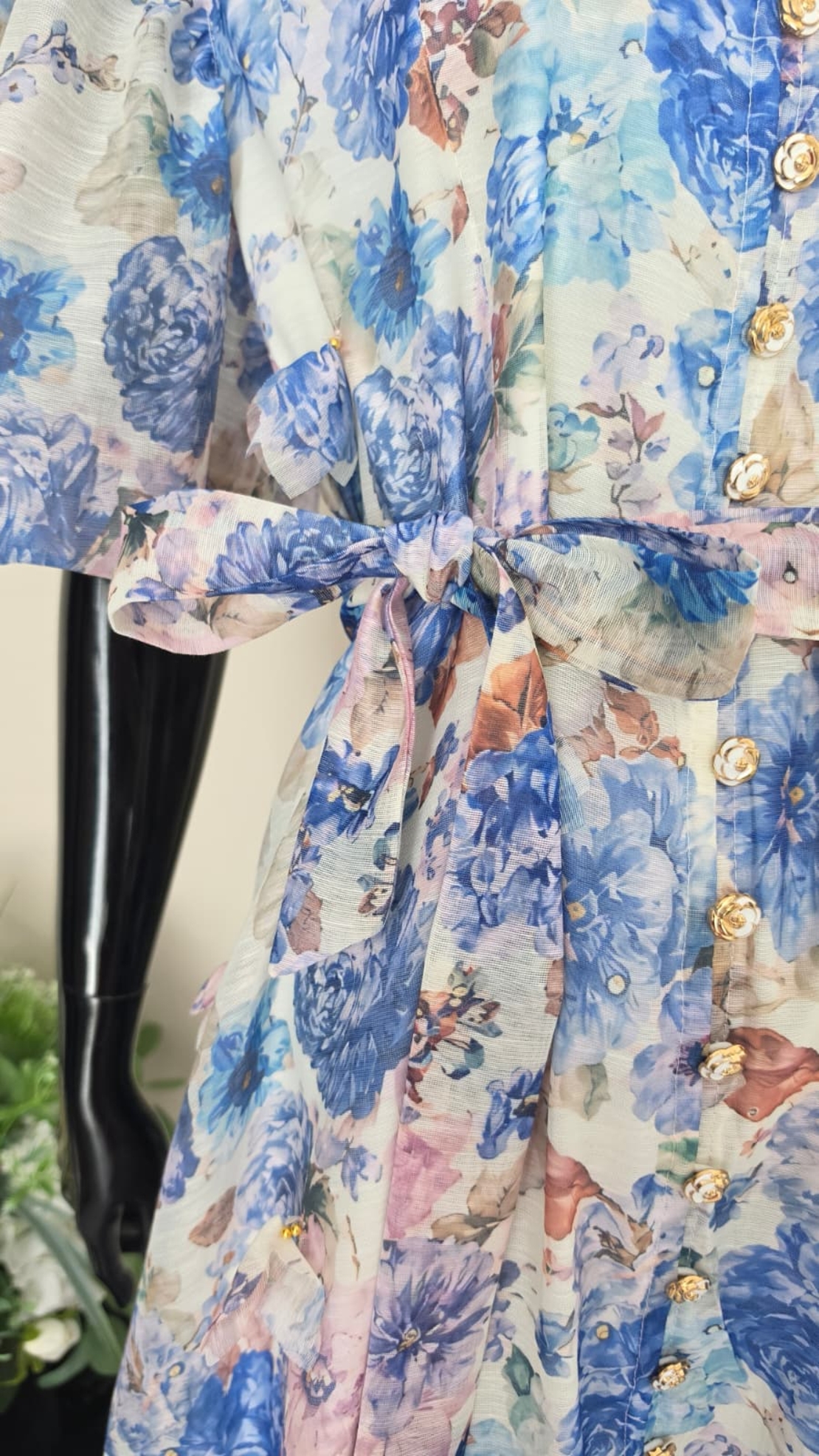 Rochie Aura Floral-Albastru
