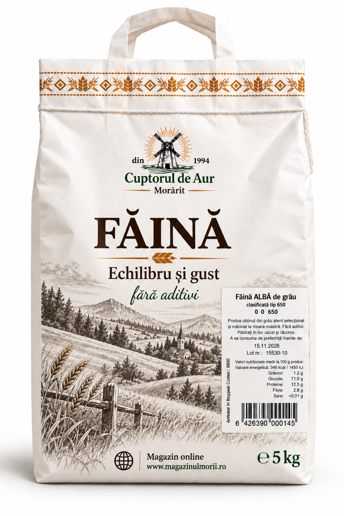 Făină albă de grâu 650 – 5 kg