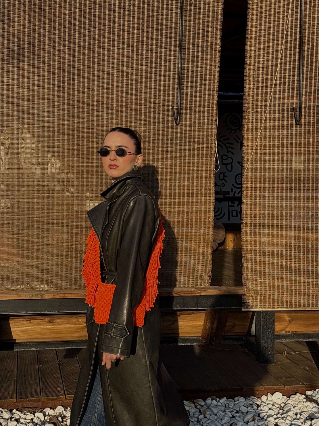 Fringe Crossbody model