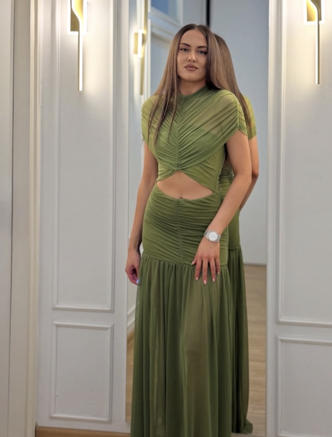 Zelena til maxi haljina