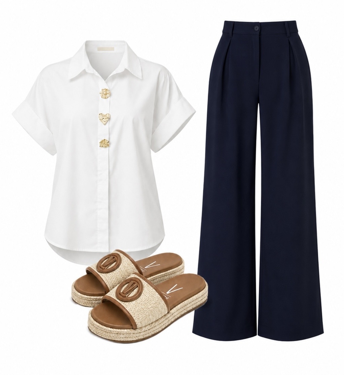 Teget pantalone sa faltama