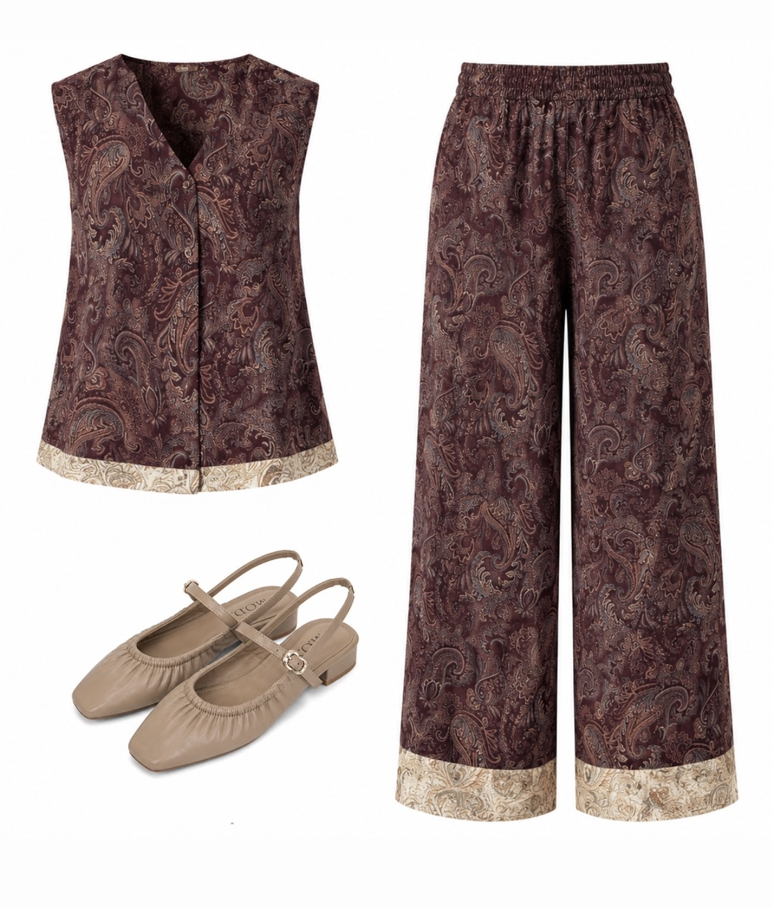 Pattern široke pantalone