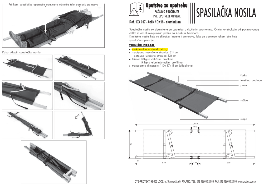 Spasilačaka nosila aluminijumska