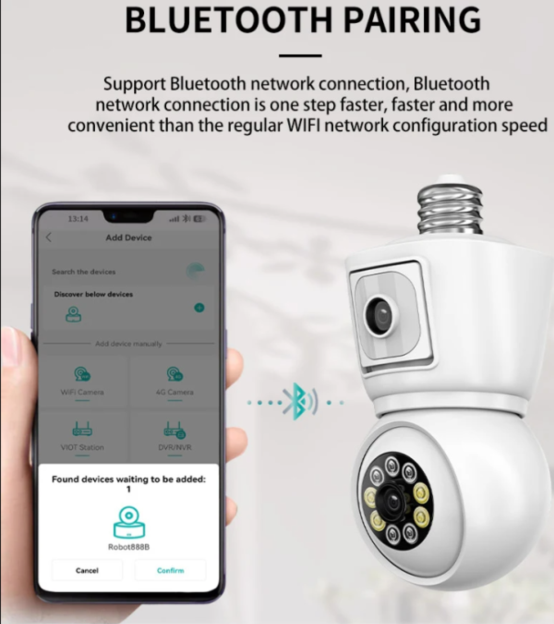 CAM-IP6MP-Q3 GMB PTZ kamera 6mpix microSD iCSee xmeye Two-way voice 2x3,6mm SIJALICNO GRLO E27