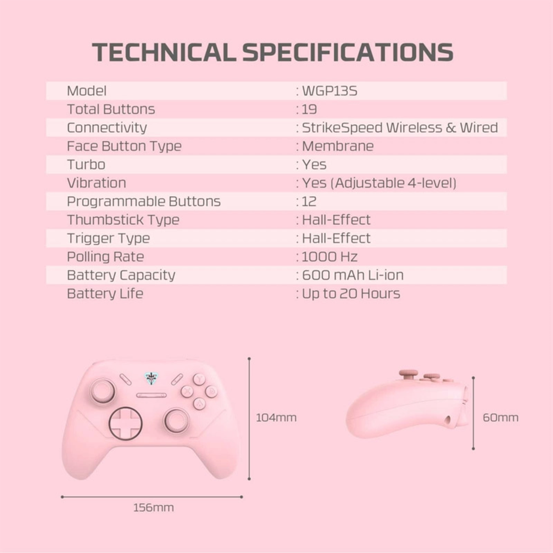 Joypad wireless Fantech WGP13S Revolver III Sakura