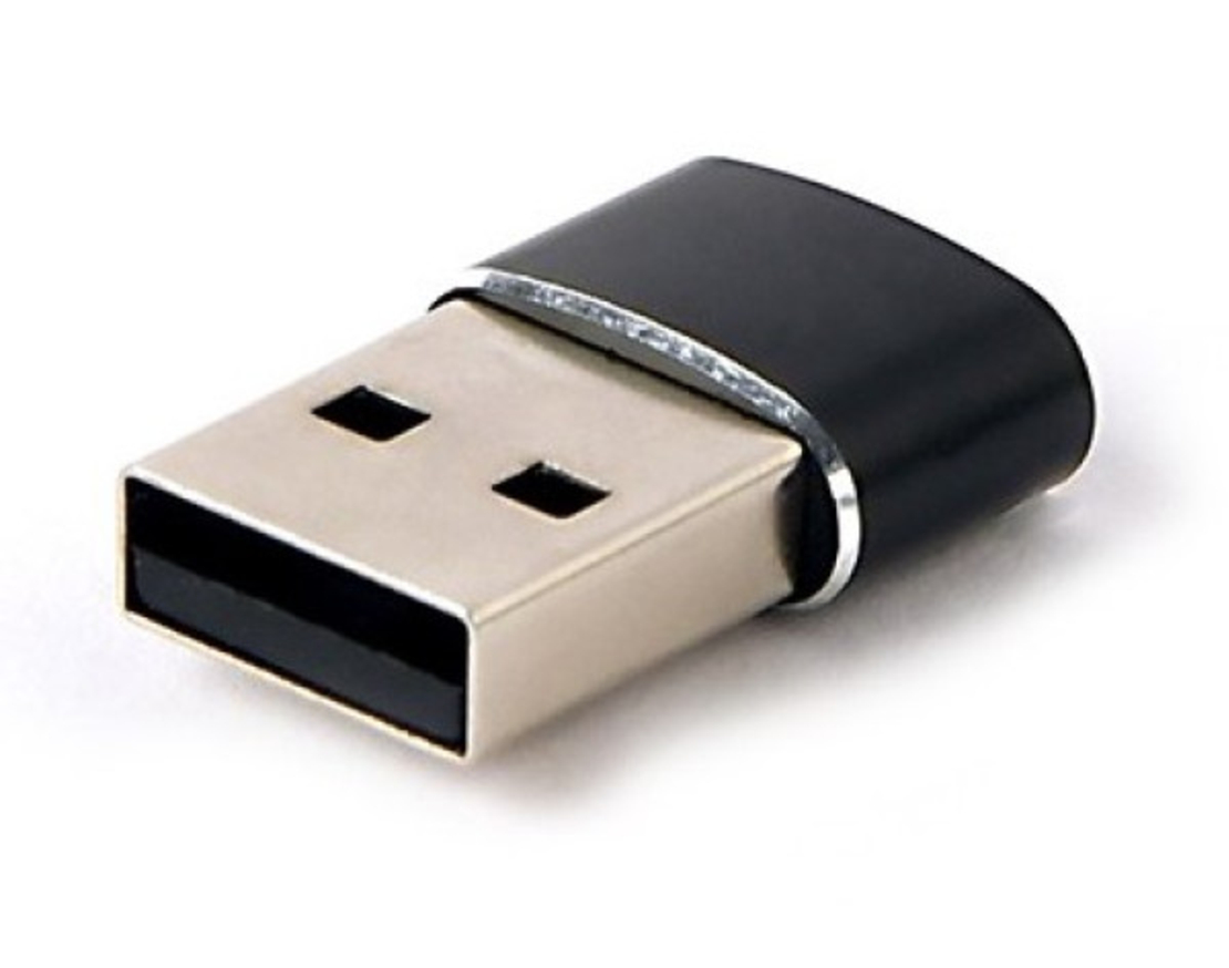 Gembird USB AM to Type-C female adapter, black