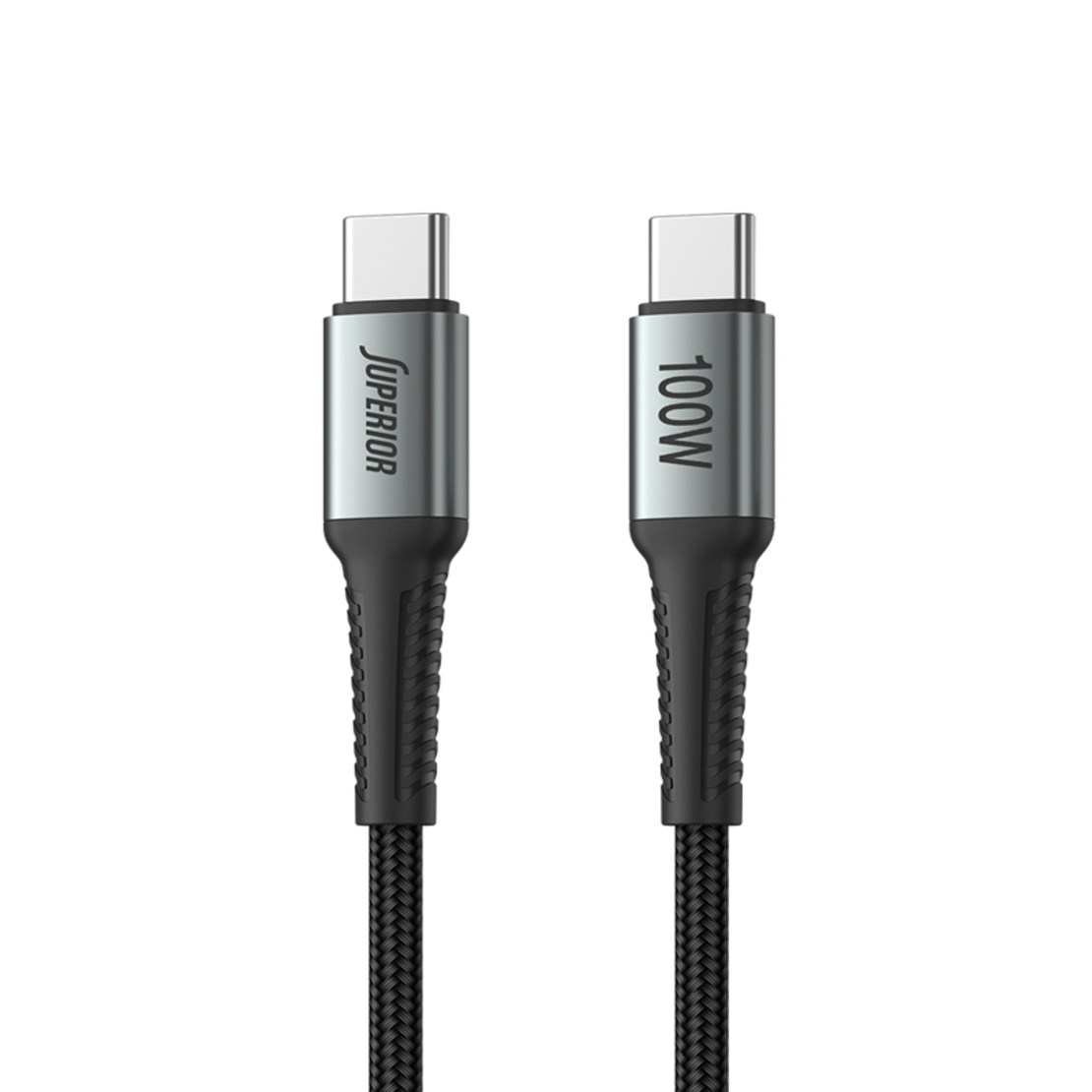 USB data kabal Superior SU-K101 pleteni 27W 3A Type C na Lightning 1m crni