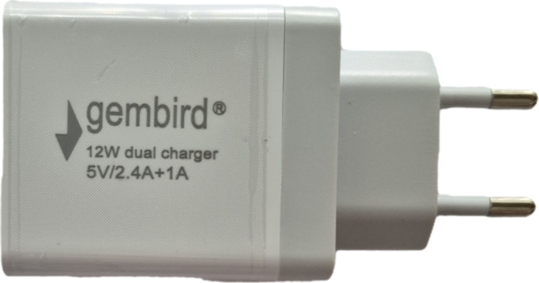 Gembird punjac za telefone i tablete 2x5v/2.4A+1A 12W +micro USB DATA kabl 1M
