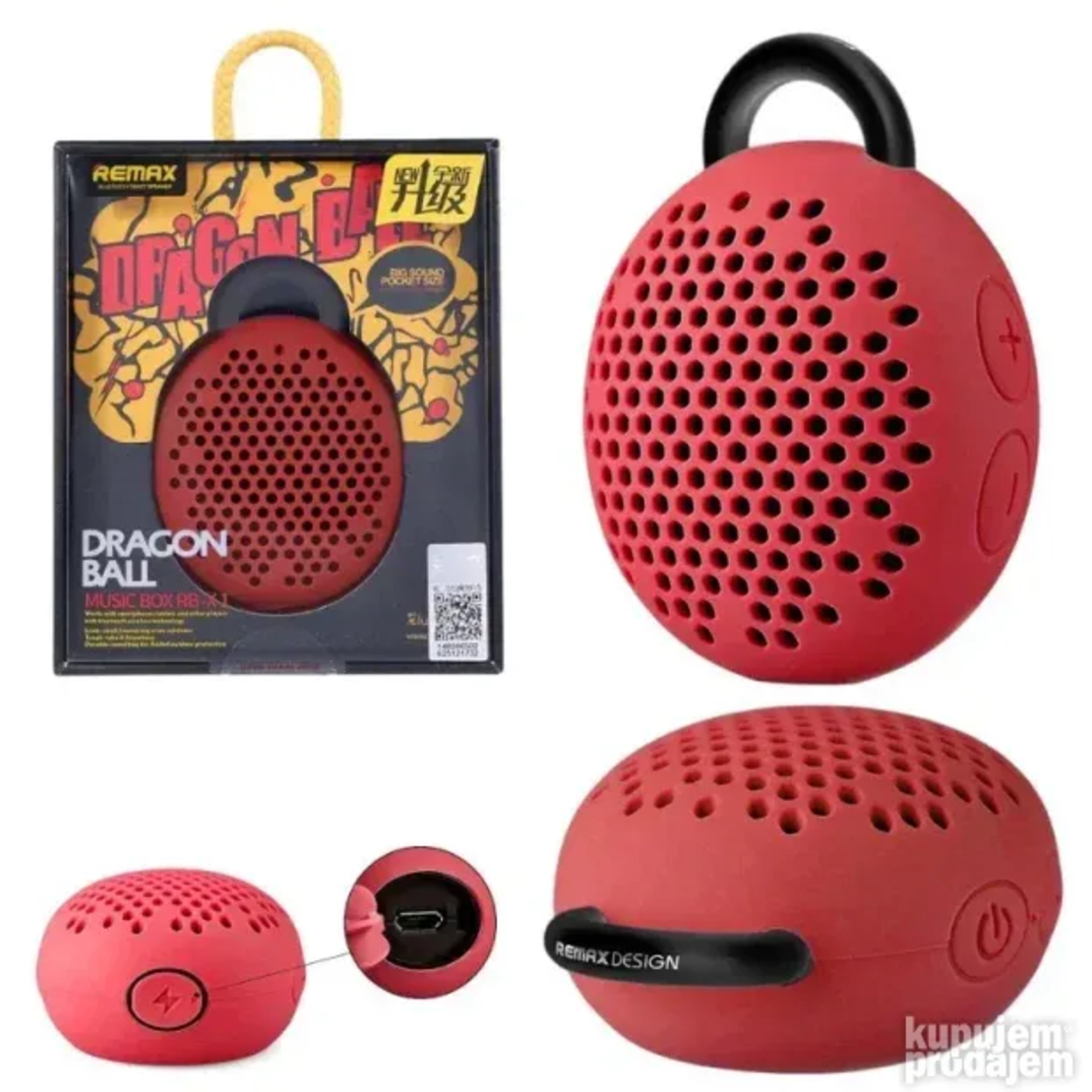 Remax dragon bluetooth zvučnik btsrb/ X1 crveni