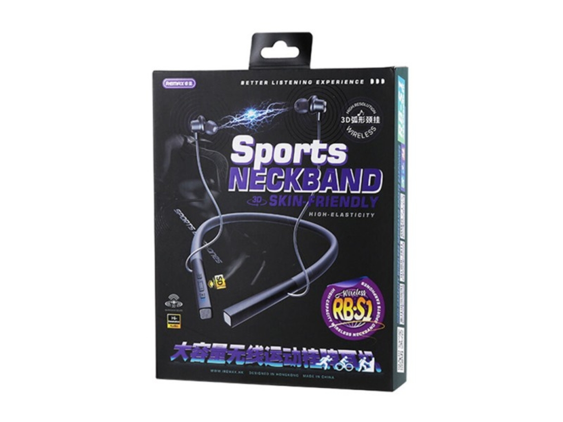 Remax RB-S1 high-capacity wireless neckband sports earphones