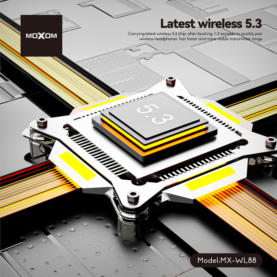 Slusalice bluetooth Moxom MX-WL88 krem