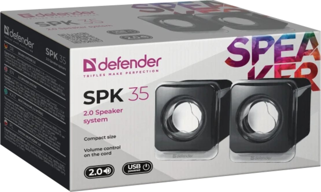 Zvučnici 2.0 USB Defender SPK-35, crni