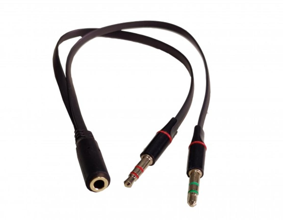 CCA-418A ** Gembird 3.5mm Headphone Mic Audio Y Splitter Cable Female to 2x3.5mm Male adapter (87)