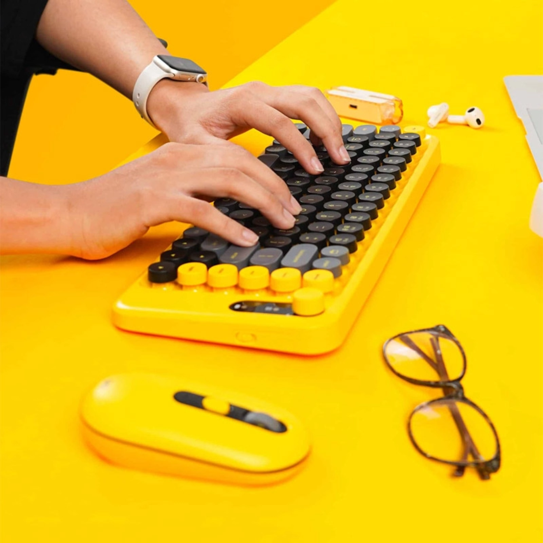 Combo mis tastatura wireless Fantech WK-898 GO mochi85 zuta