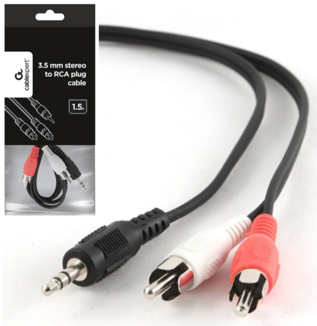 Gembird 3.5mm stereo plug to 2 phono plugs audio kabl 1.5m