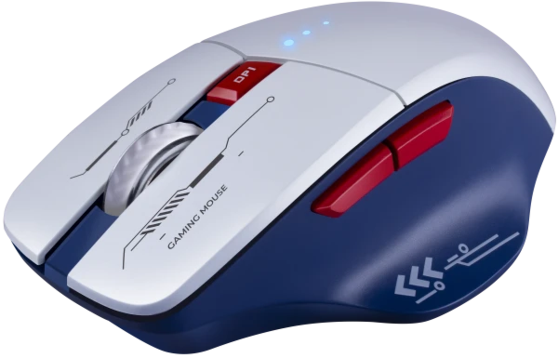 Bežični Gaming miš Defender Tisa GM-126 Belo plavi/LED/7D/2.4+BT/1600dp
