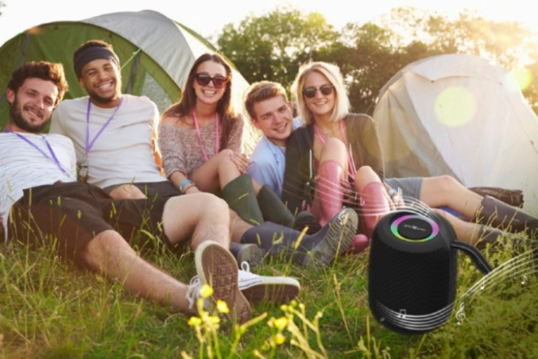 SPK-BT-LED-05-BK Gembird Portable Bluetooth RGB LED TWS speaker, 8W, BT, FM, USB, Handsfree, Black