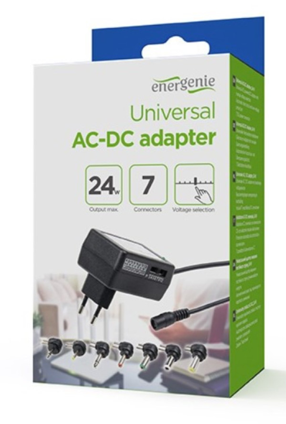 Gembird 24W Univerzalni AC-DC adapter 220V/24W