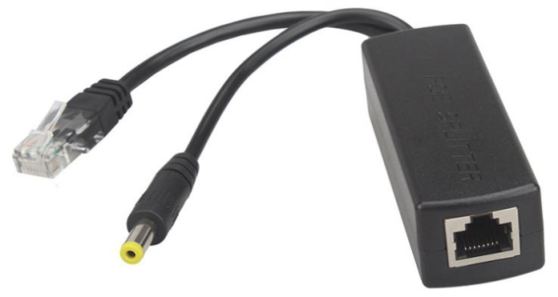 Gembird Extender 48V POE spiter kabl(RJ45 input 44V-57V), output 12V/1-2A, 100m