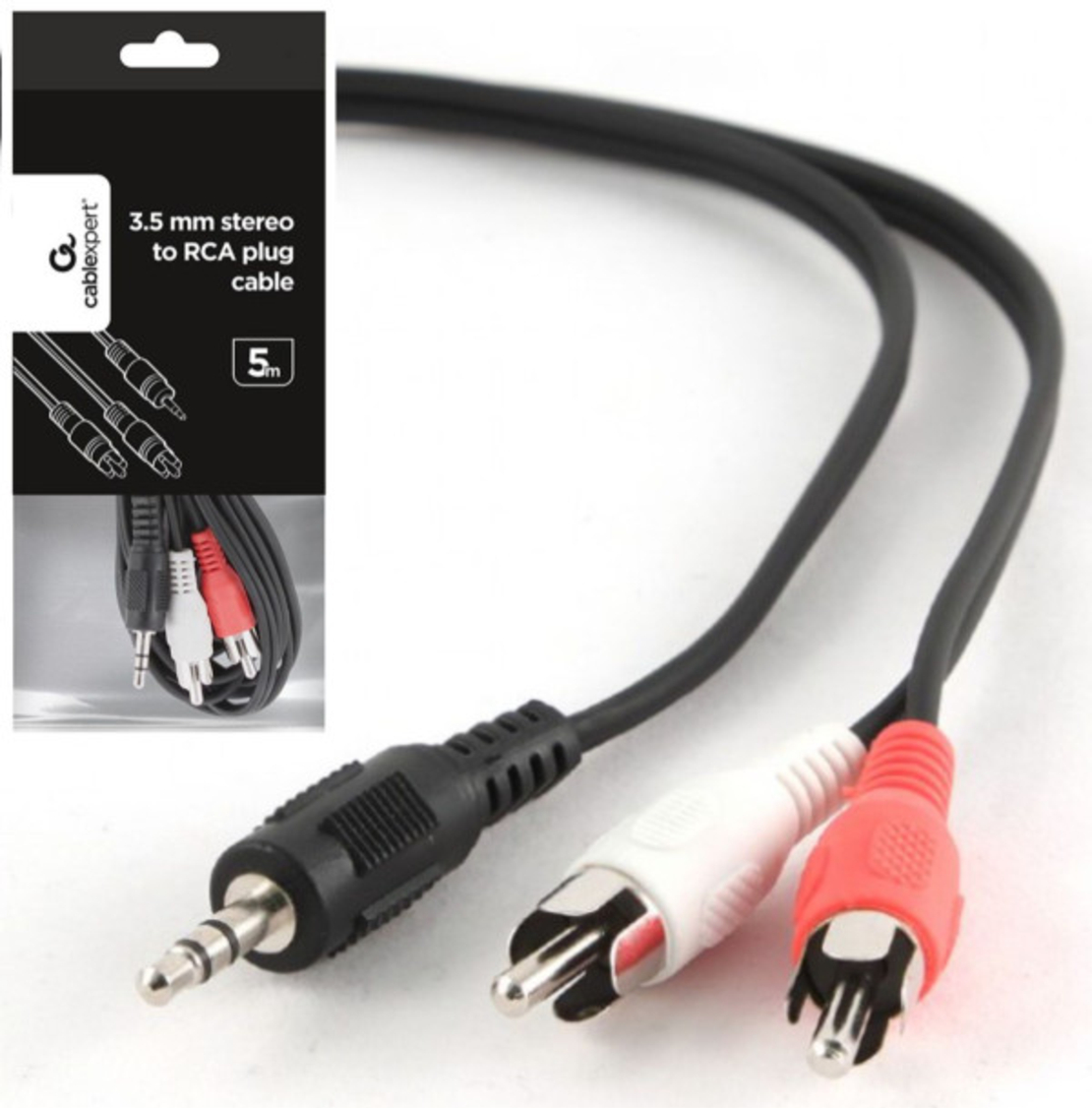 Gembird 3.5mm stereo plug to 2 phono plugs audio kabl 5m