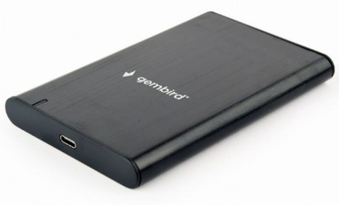 EE2-U3S-6 Gembird USB 3.1 Externo kuciste za 2.5 SATA hard diskove, Type-C, bruseni aluminium,crno