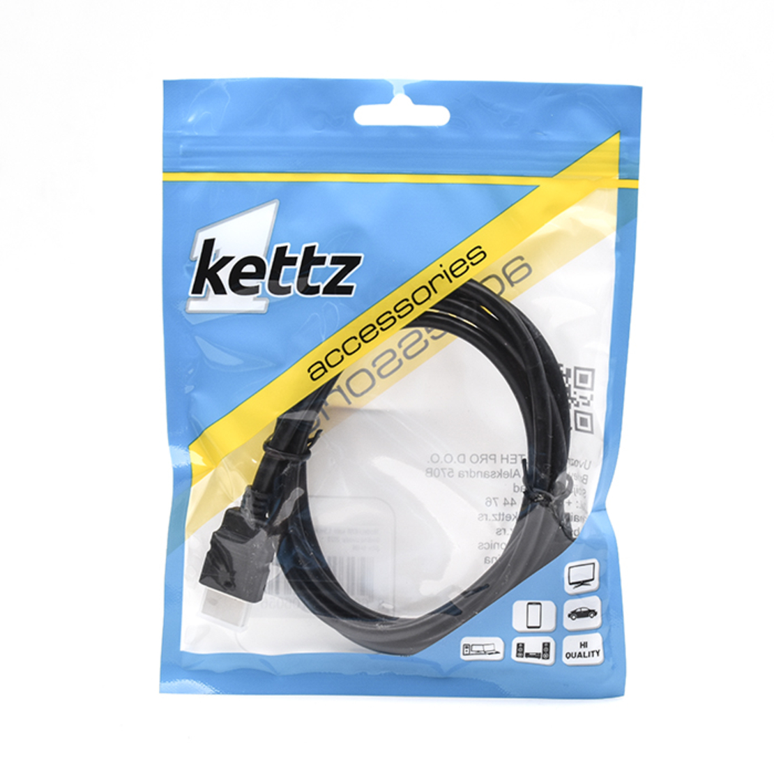 Kettz KT-HK1.4-1.5M HDMI 1.4 kabl 1.5m 1080p