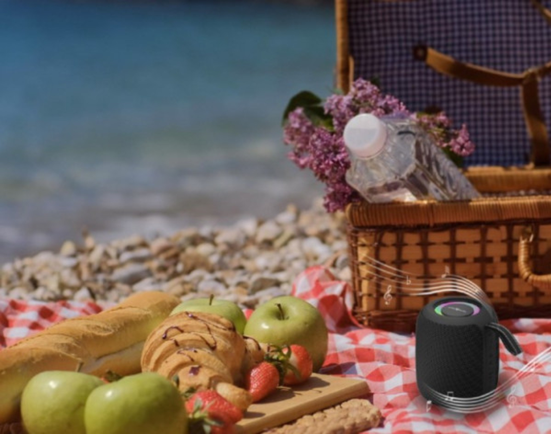 SPK-BT-LED-05-BK Gembird Portable Bluetooth RGB LED TWS speaker, 8W, BT, FM, USB, Handsfree, Black