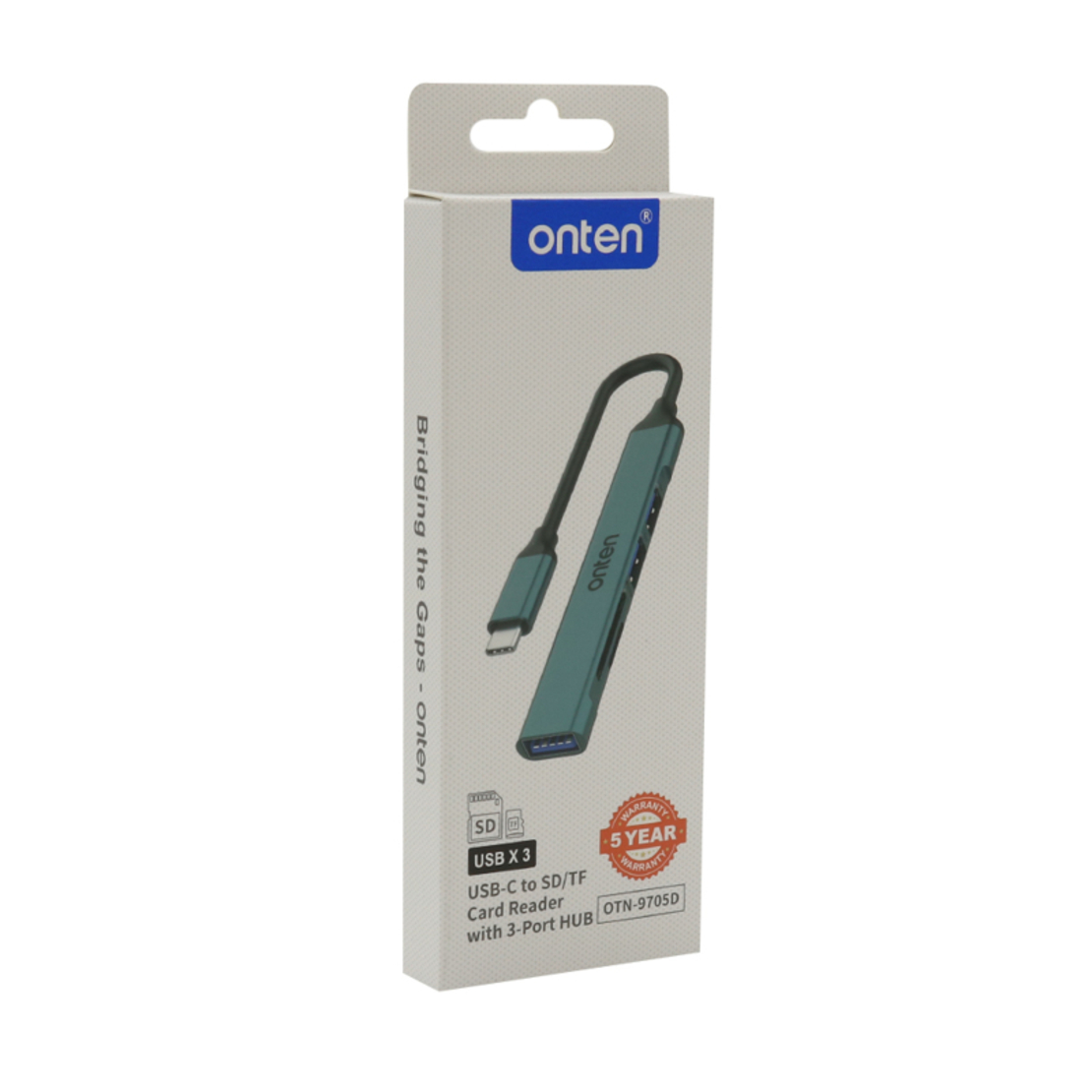 Hub USB Type-C sa 3 porta USB 2.0 + citac kartica SD/TF (OTN-9705D) Onten