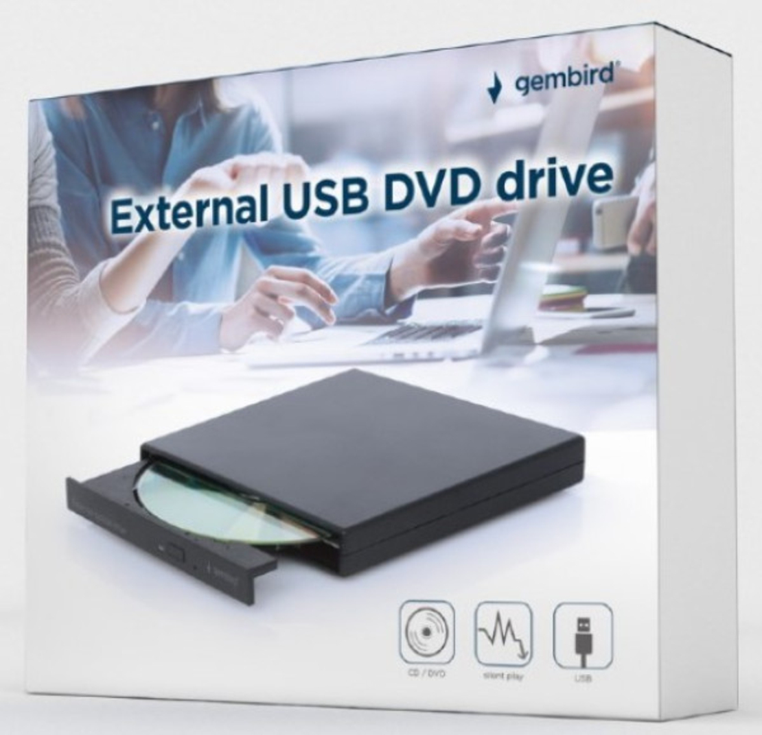 DVD-USB-04 Gembird eksterni USB CD/DVD drive Citac-rezac, black