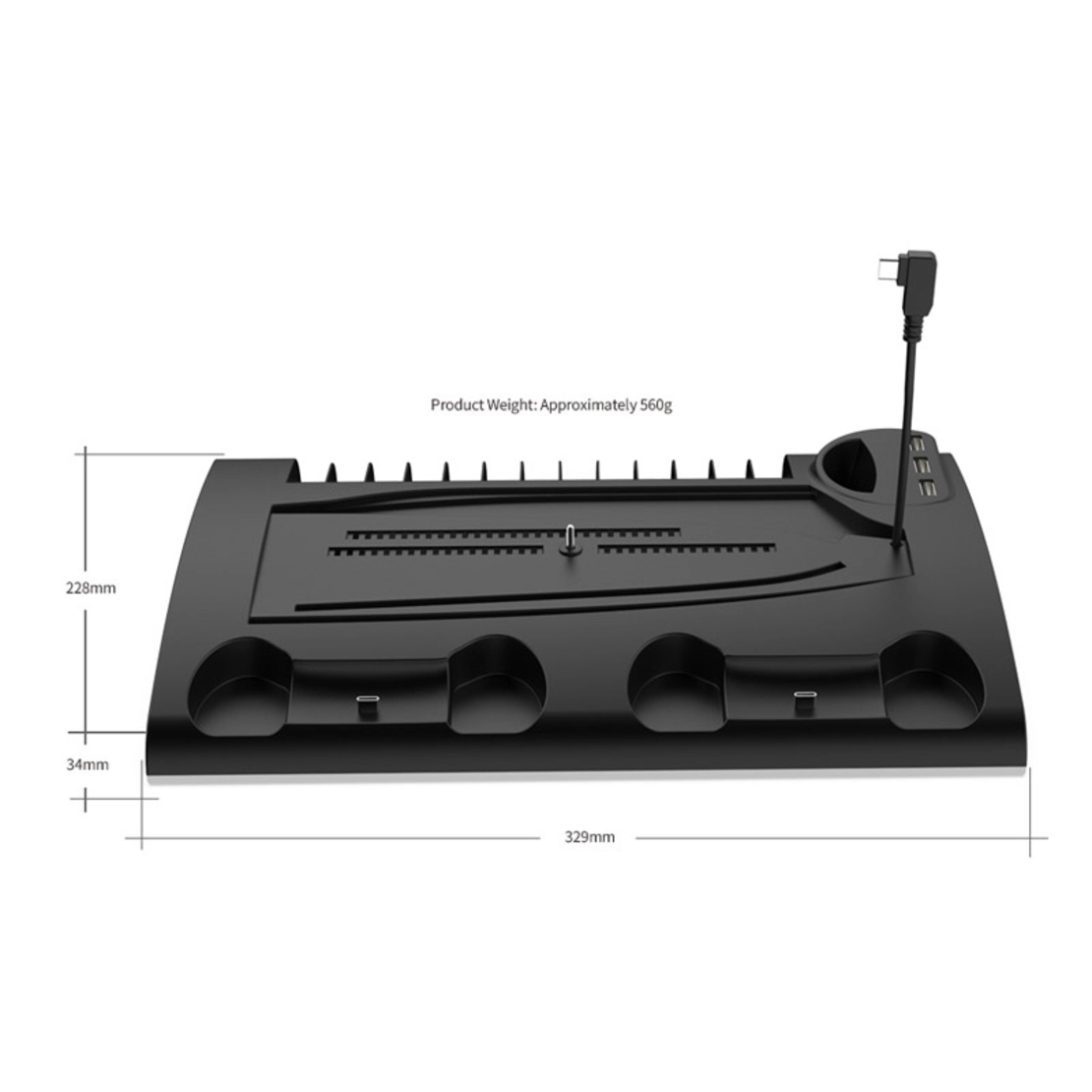 Docking station DOBE USB HUB TP5-3570D za PS5/ PS5 Slim/ PS5 Pro crni