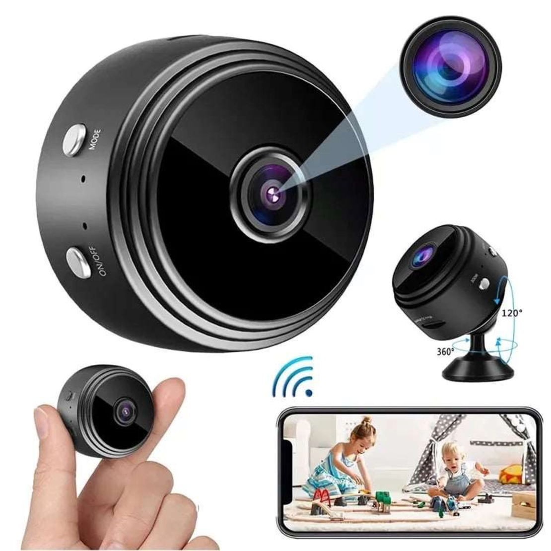 Mini Wireless Kamera 1080P A9 crna