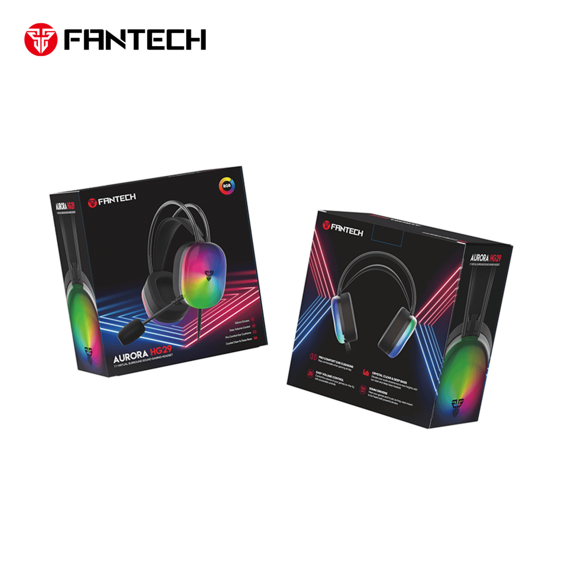 Gejmerske slušalice FANTECH HG29 AURORA 7.1 rgb