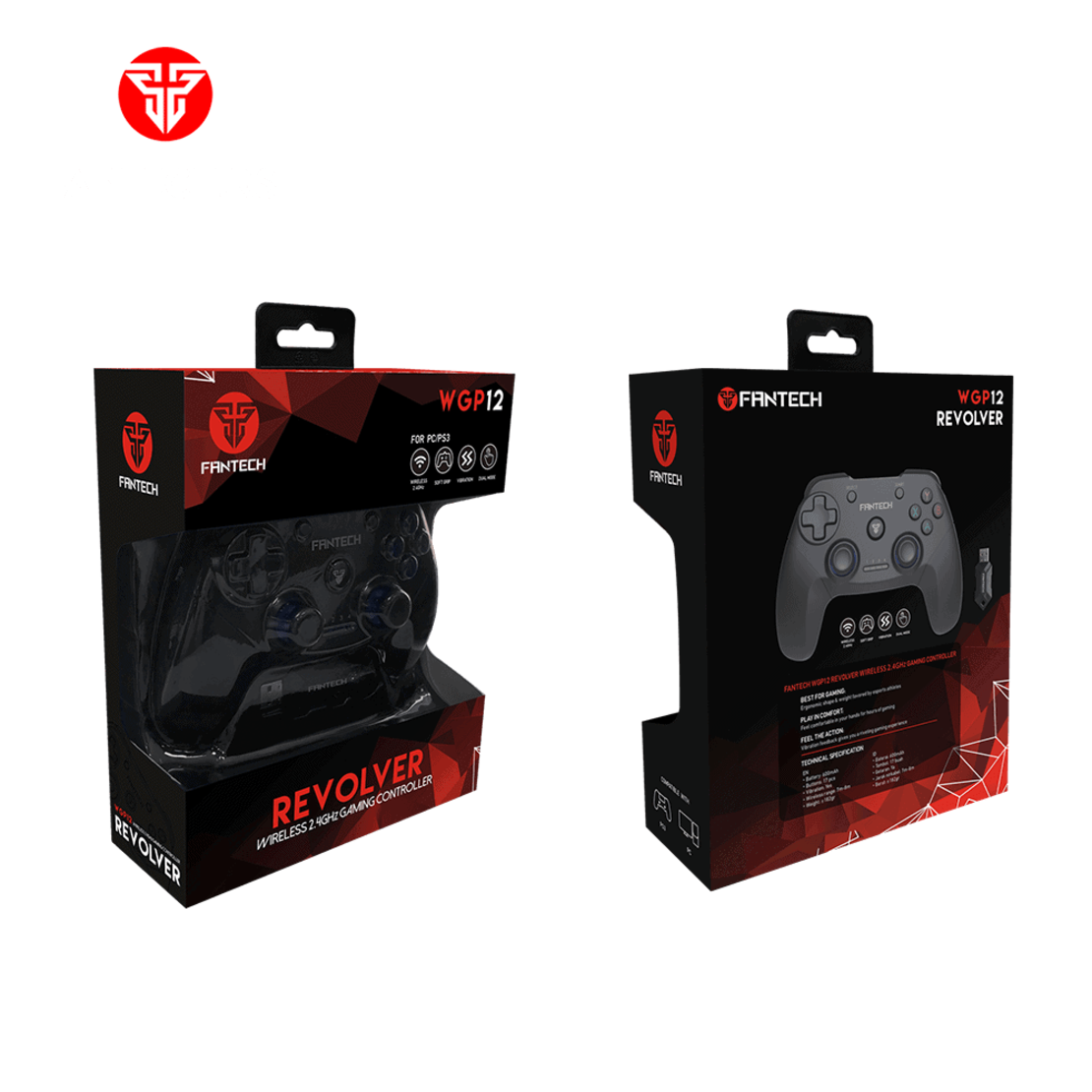 Joypad Wireless FANTECH WGP12 REVOLVER CRNI