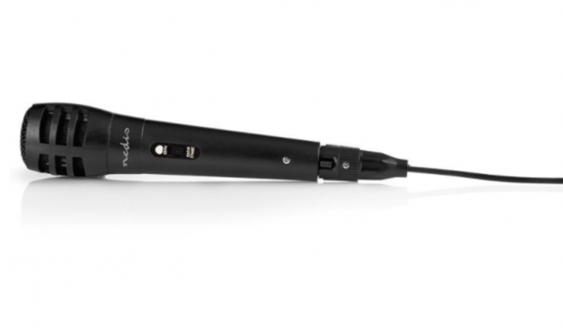 MPWD15BK Karaoke mikrofon, 6.35mm -75 dB+/-3dB Sensitivity, 80 Hz-12 kHz, 5.0m
