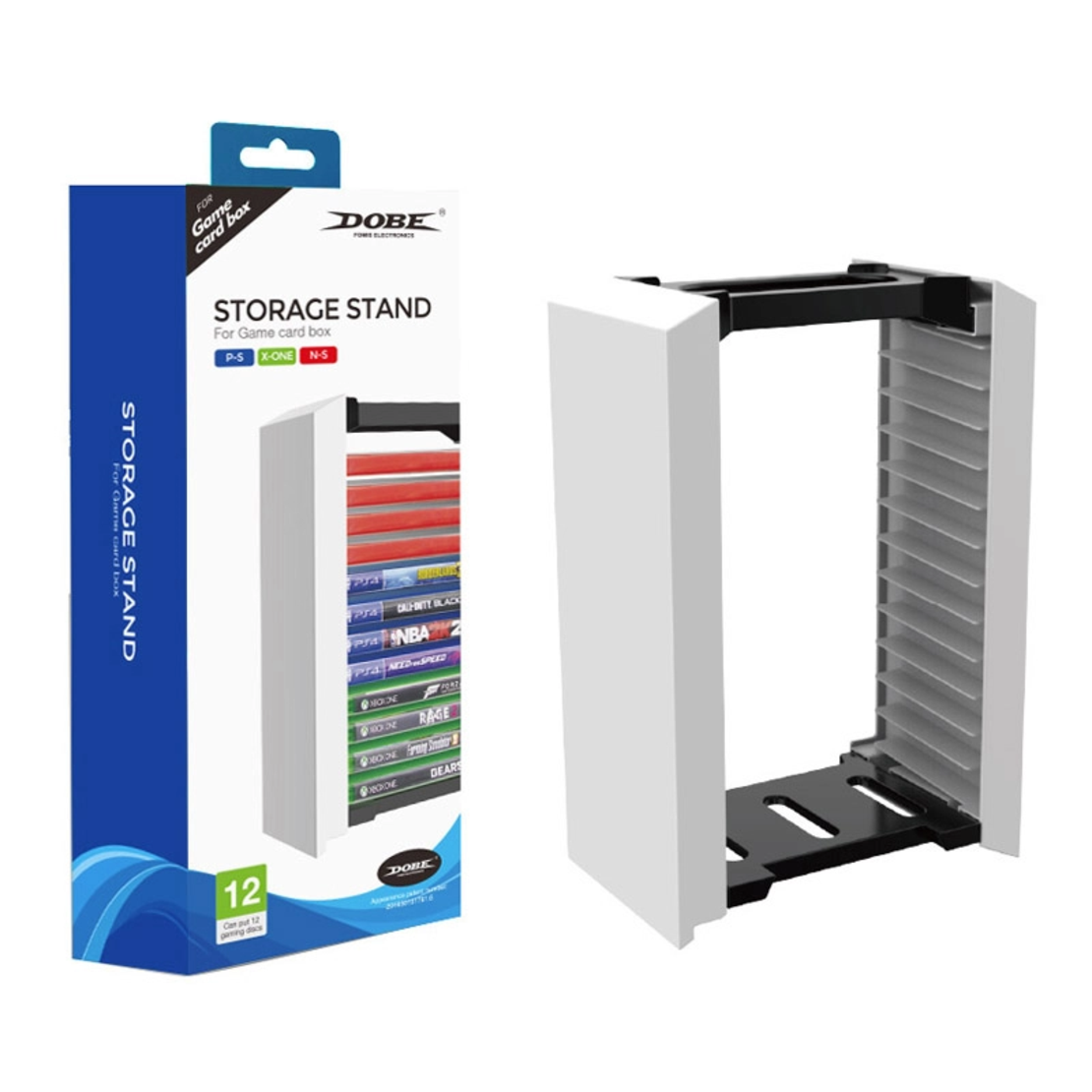Stalak za diskove DOBE TP5-0520 PS4/ PS5/ PS5 Slim/ PS5 Pro beli