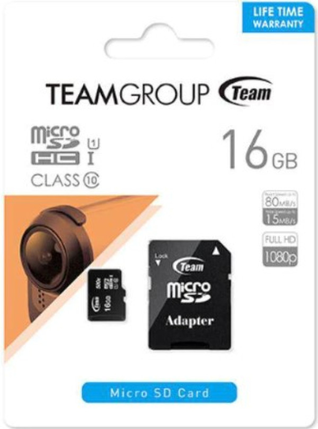 TeamGroup MICRO SDHC 16GB 80/15MB/s UHS-I U1 C10 +SD Adapter